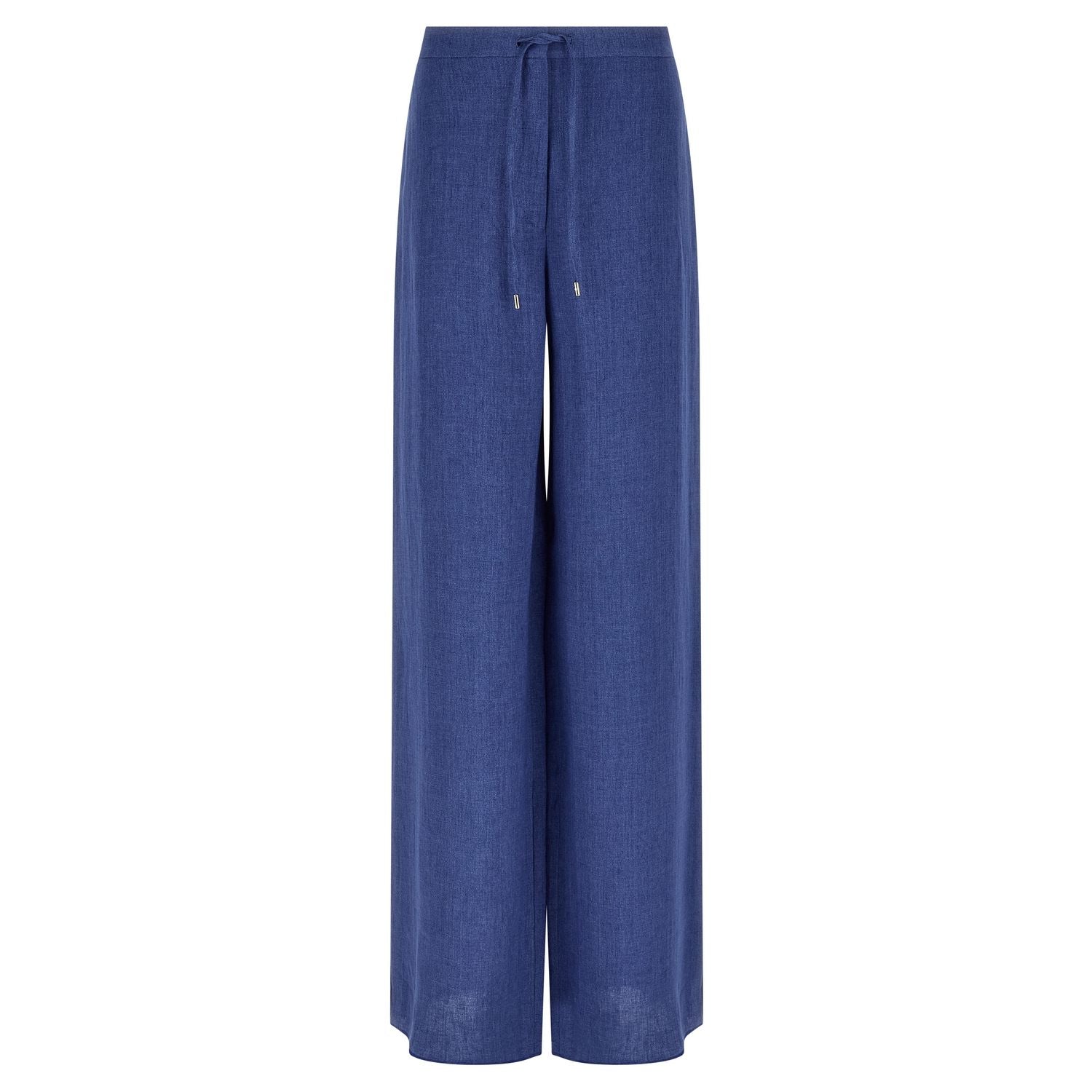 Max Mara Blue Linen Casual Pants