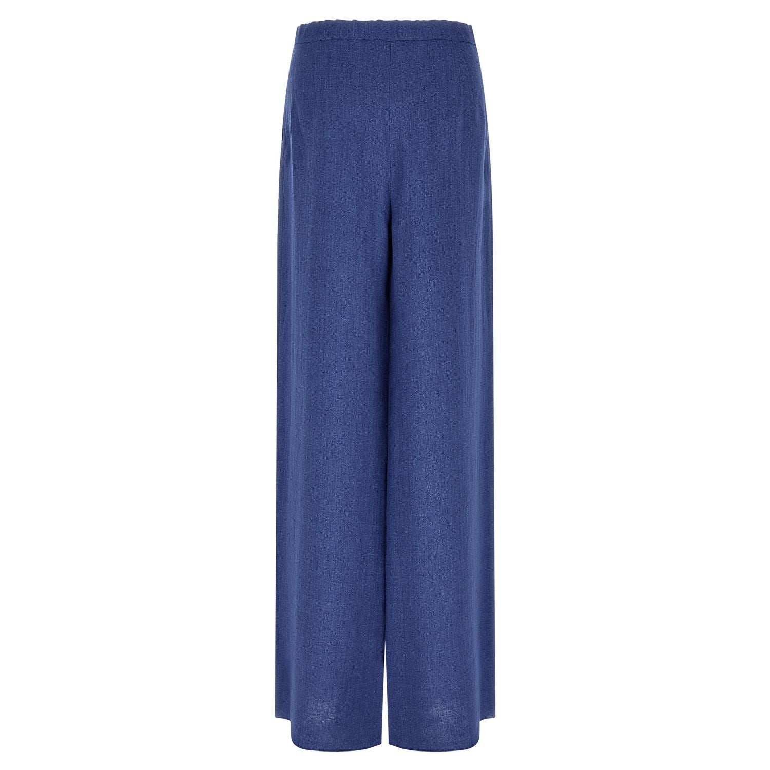 Max Mara Blue Linen Casual Pants