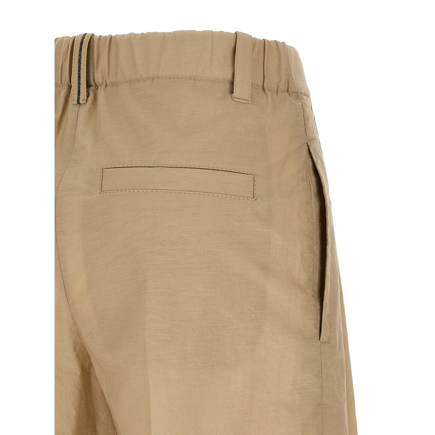 Brunello Cucinelli Beige Cotton Casual Pants