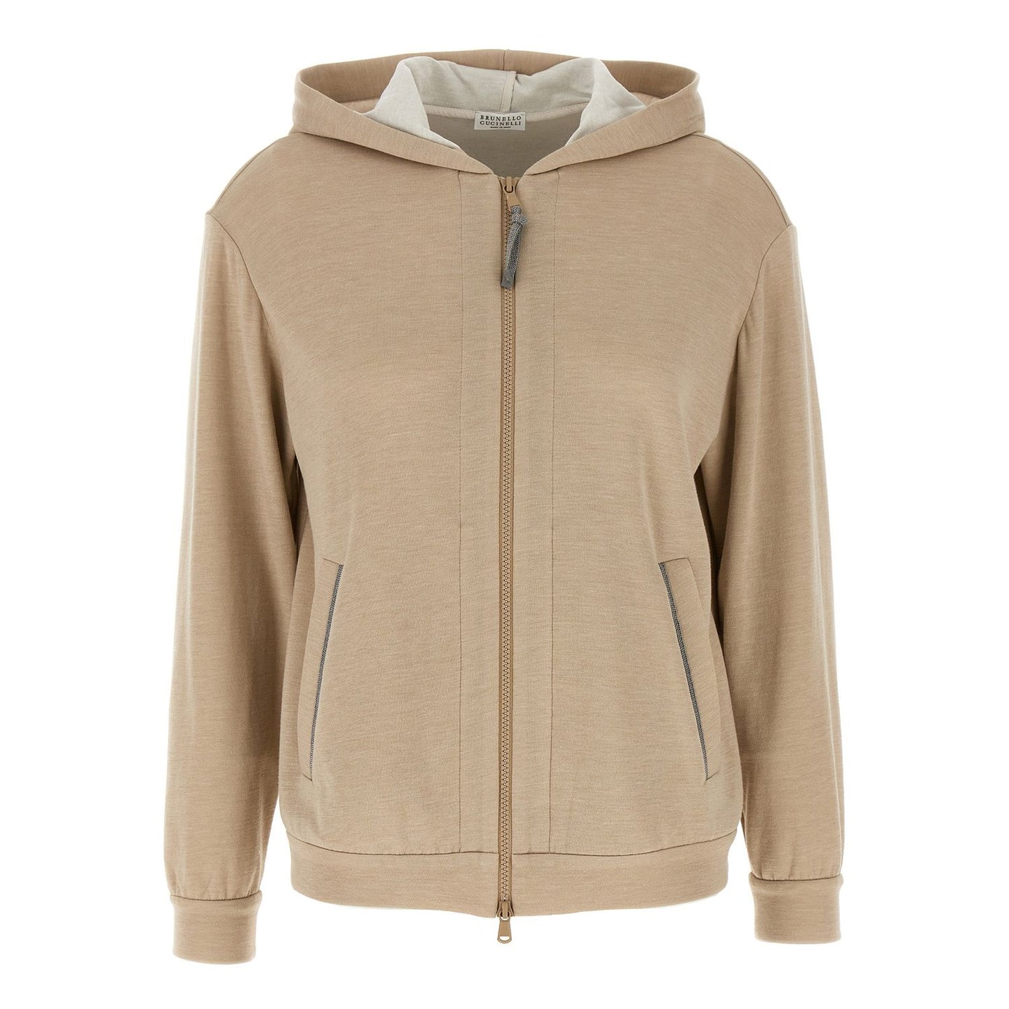 Brunello Cucinelli Beige Cotton Hoodie