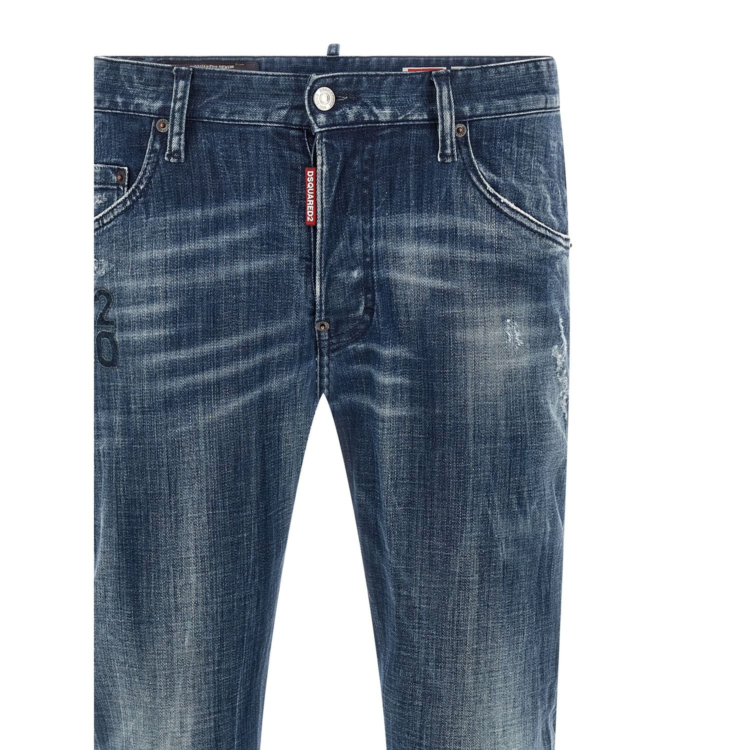 Dsquared² Blue Cotton Relaxed Fit Jeans