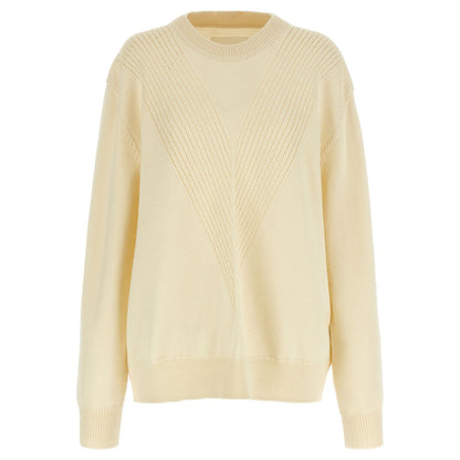 Jil Sander White Wool Cardigan