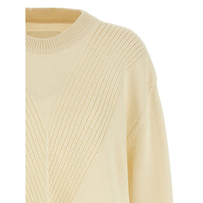 Jil Sander White Wool Cardigan