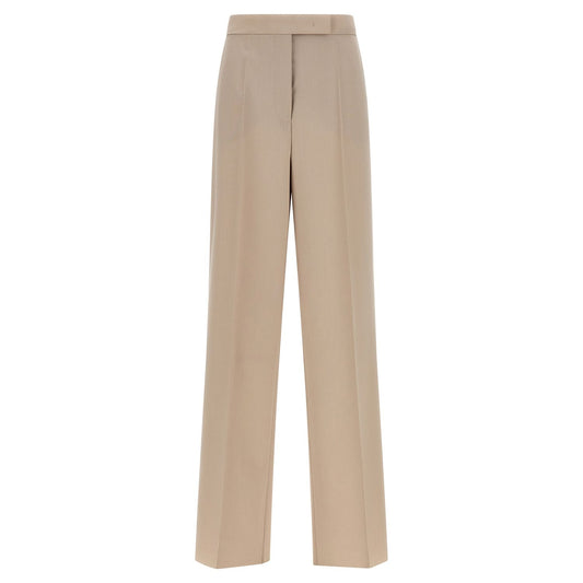 Max Mara Beige Virgin Wool Dress Pants