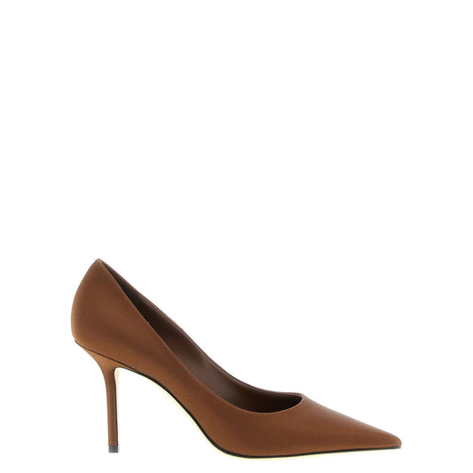 Jimmy Choo Brown Tencel High Heel Pumps