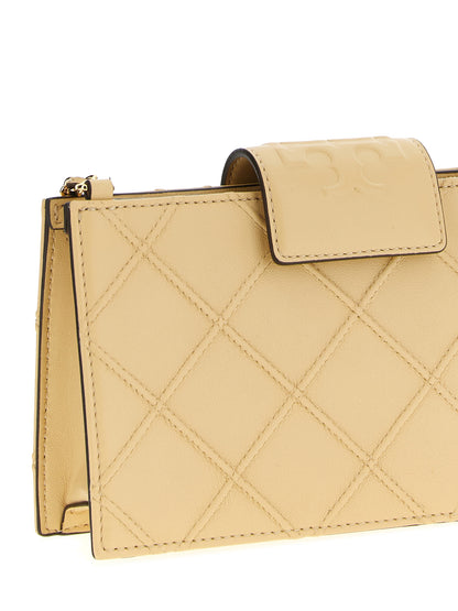 Tory Burch Beige Lamb Leather Cardholder