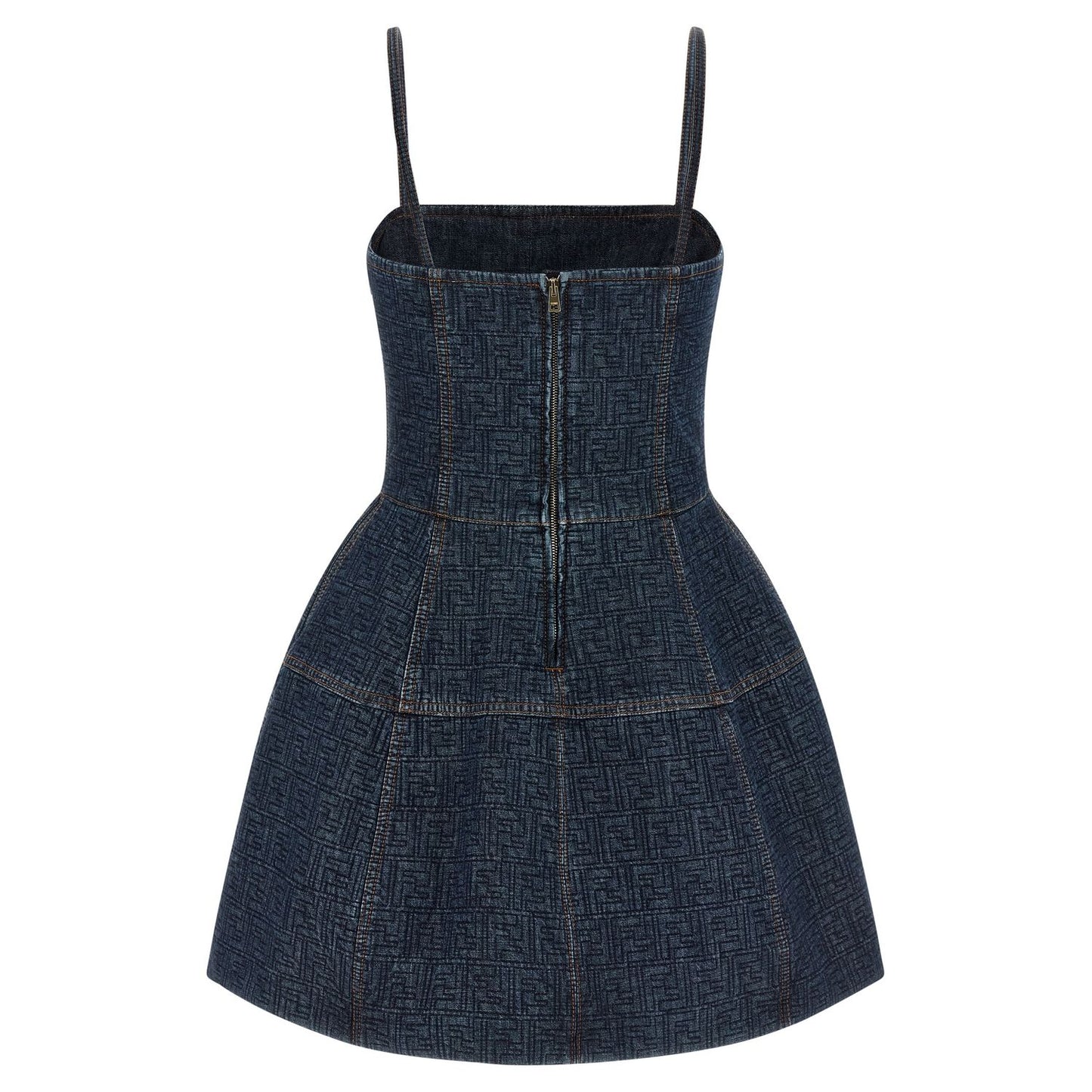 Fendi Blue Cotton Short Dress