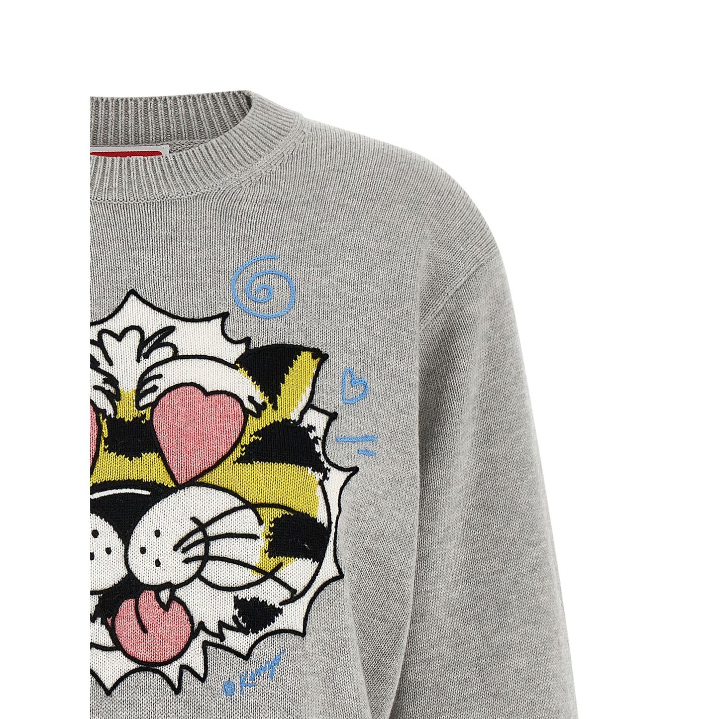 Kenzo Gray Wool Cardigan