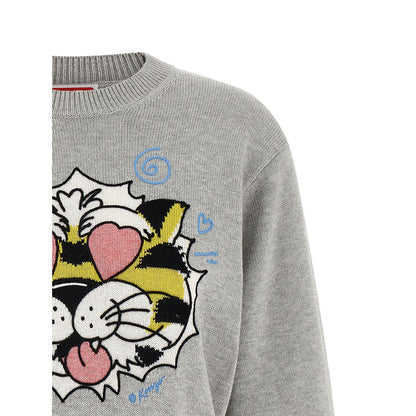 Kenzo Gray Wool Cardigan
