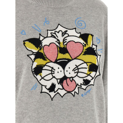 Kenzo Gray Wool Cardigan