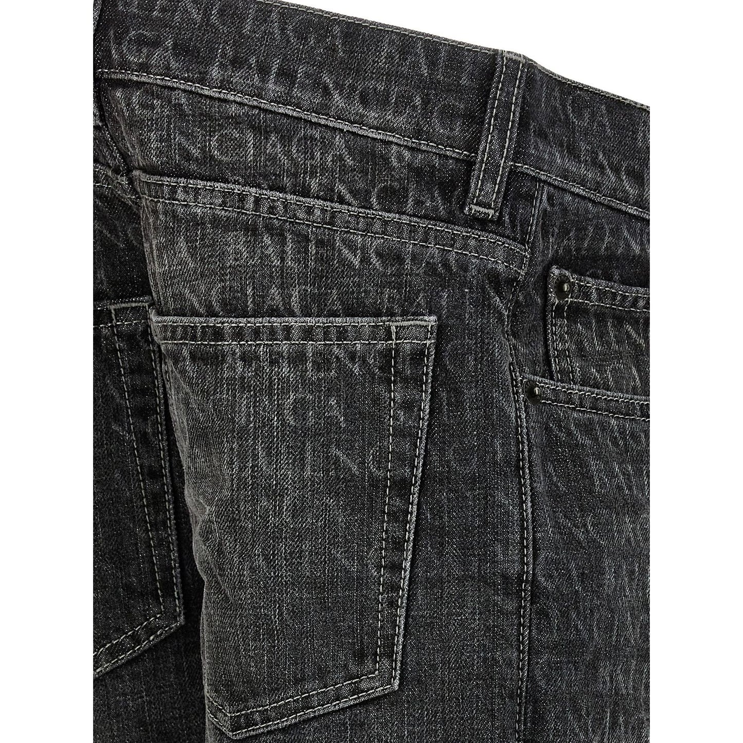 Balenciaga Black Cotton Flared Jeans
