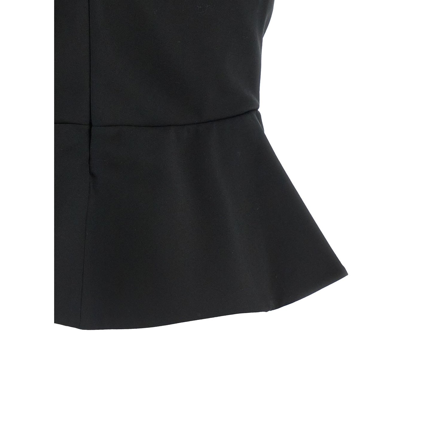 Nensi Dojaka Black Virgin Wool Tank Tops