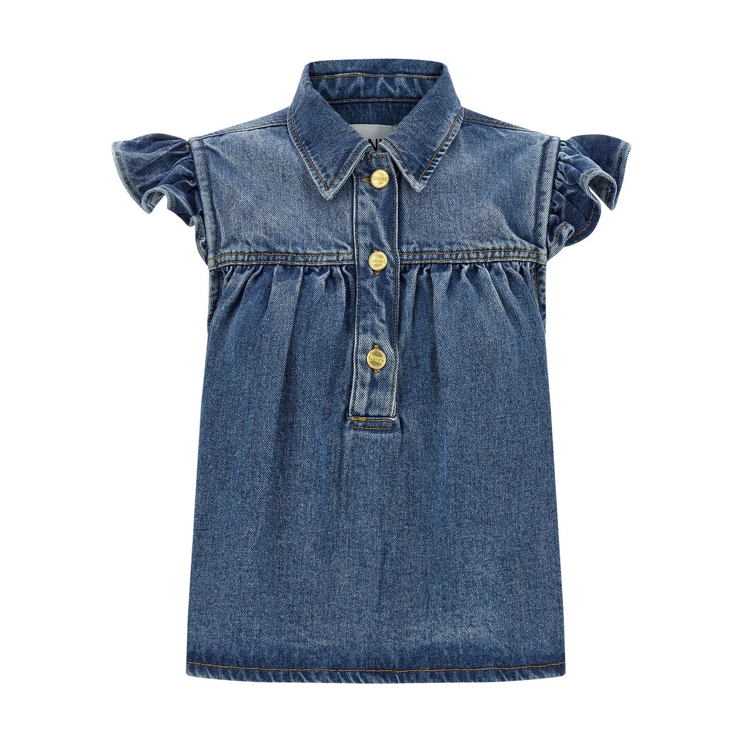 Ganni Blue Denim Shirt