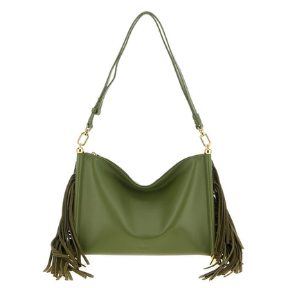 Furla Bicolor Lamb Leather Shoulder Bag
