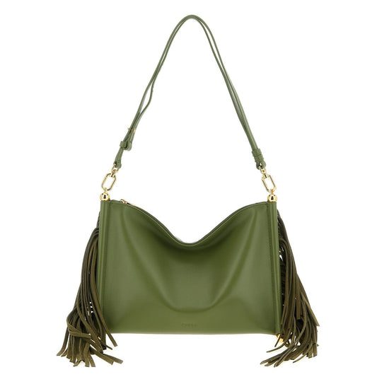 Furla Bicolor Lamb Leather Shoulder Bag
