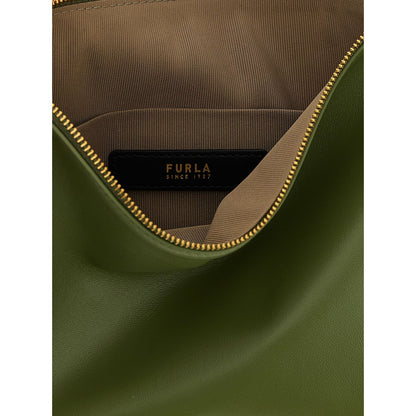 Furla Bicolor Lamb Leather Shoulder Bag