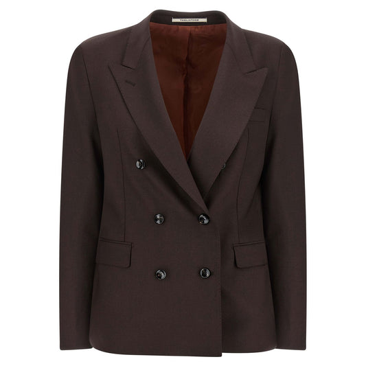 Tagliatore Brown Virgin Wool Blazer