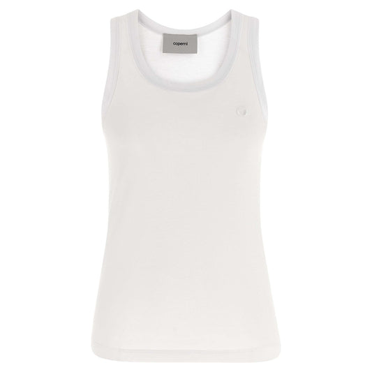 Coperni White Cotton Sleeveles T-Shirt
