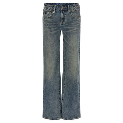 R13 Blue Cotton Flared Jeans