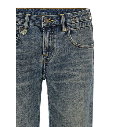 R13 Blue Cotton Flared Jeans