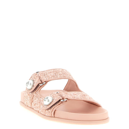 Jimmy Choo Multicolor Tencel Slides