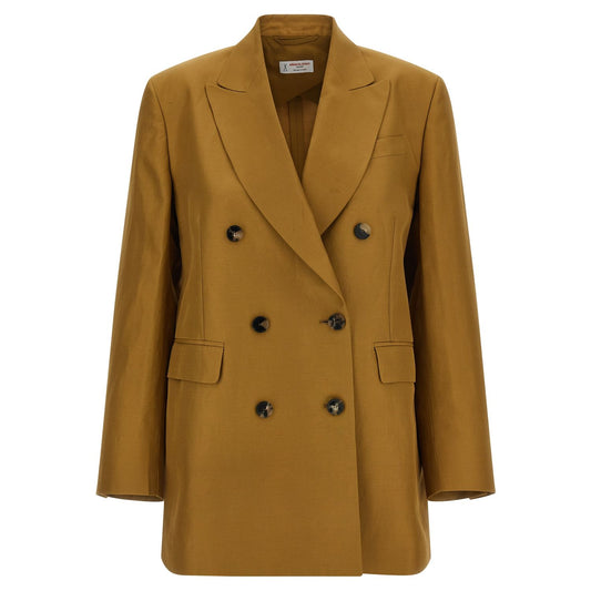 Alberto Biani Brown Viscose Blazer
