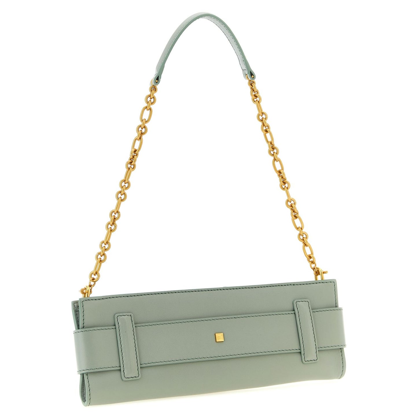 Balmain Bicolor Calfskin Clutch Bag