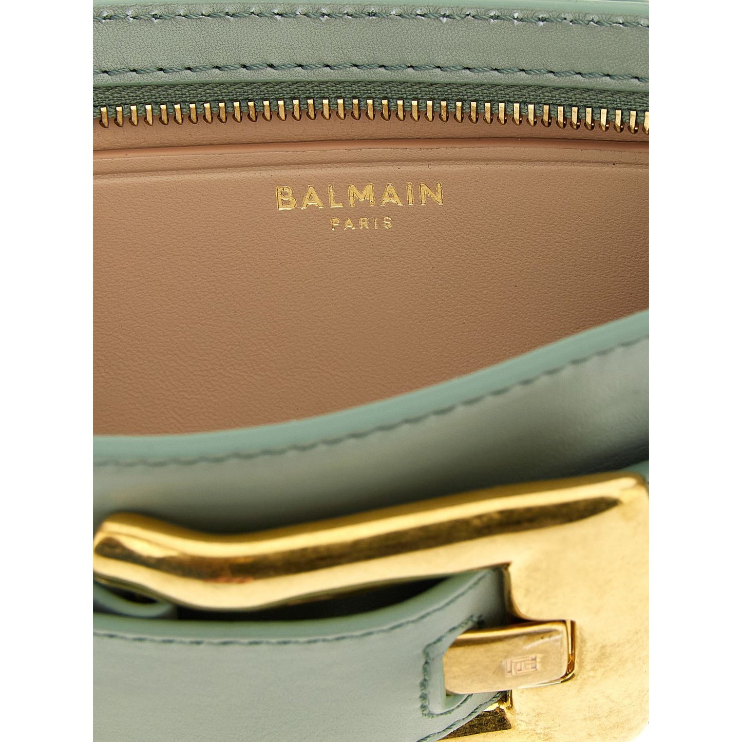 Balmain Bicolor Calfskin Clutch Bag