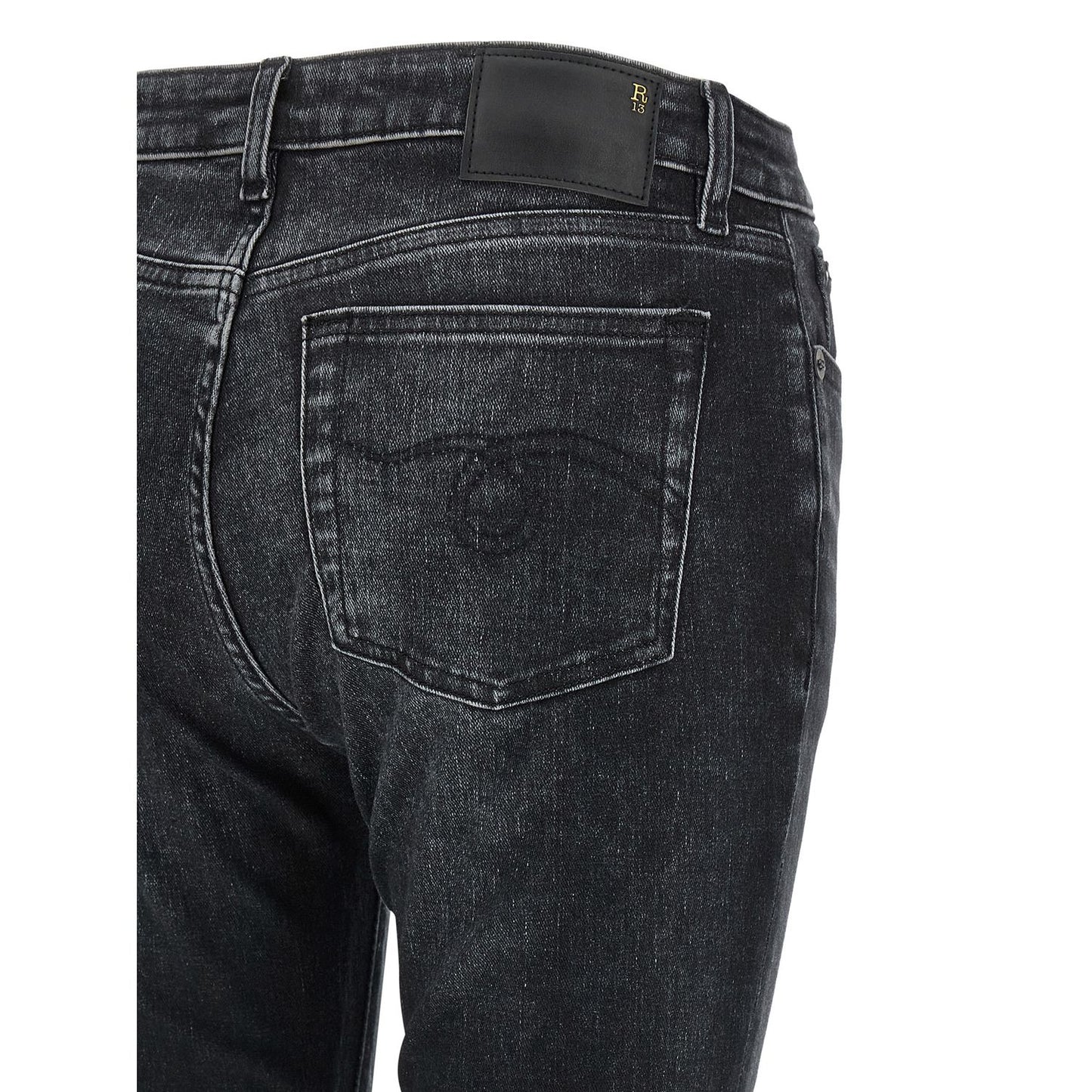 R13 Black Cotton Jeans Denim