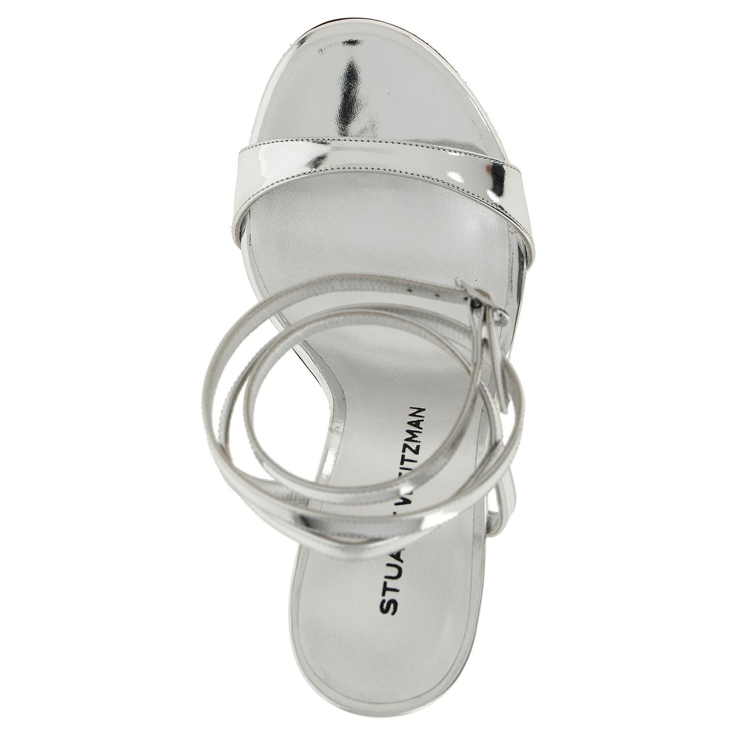 Stuart Weitzman Silver Polyethylene Stiletto Heel Sandals