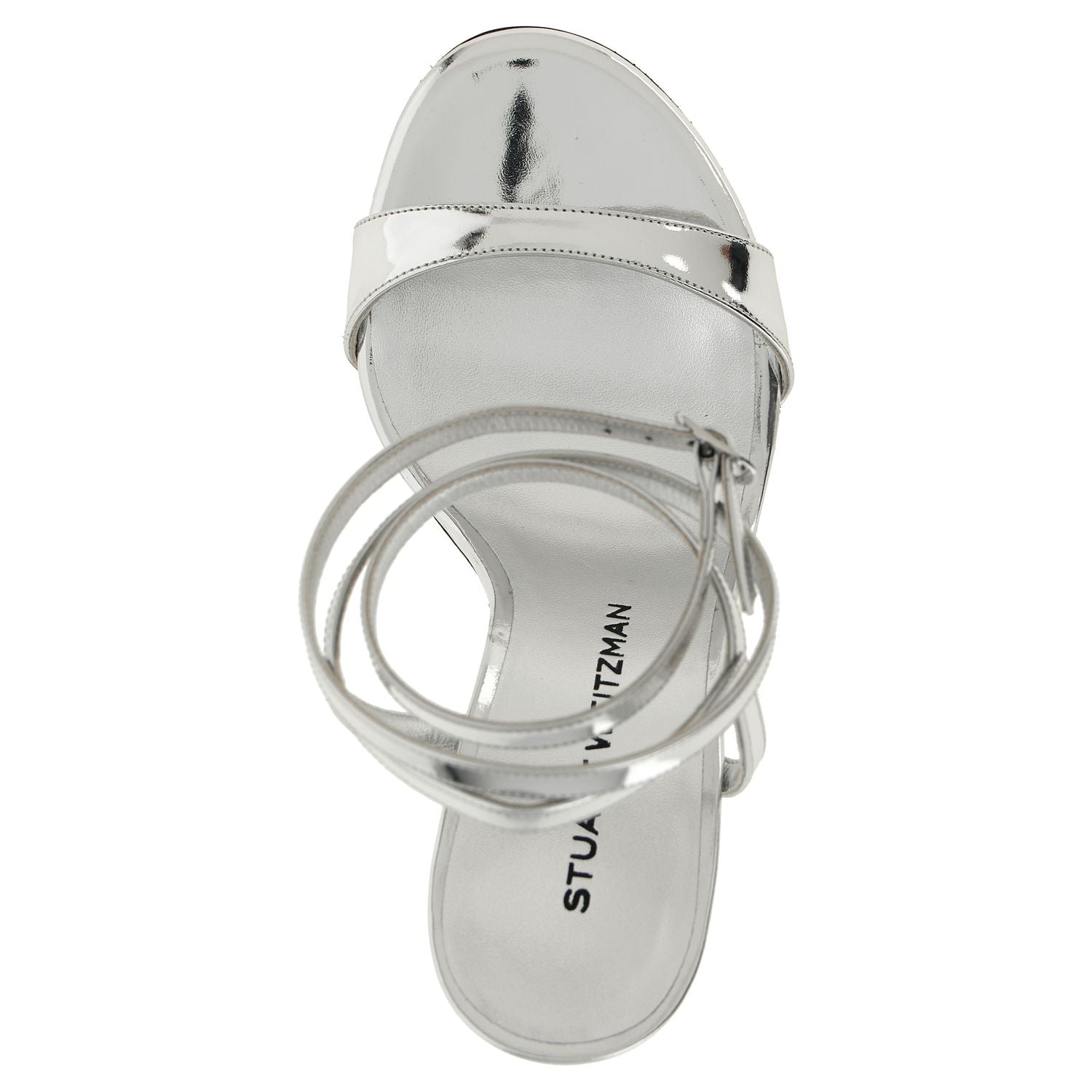 Stuart Weitzman Silver Polyethylene Stiletto Heel Sandals