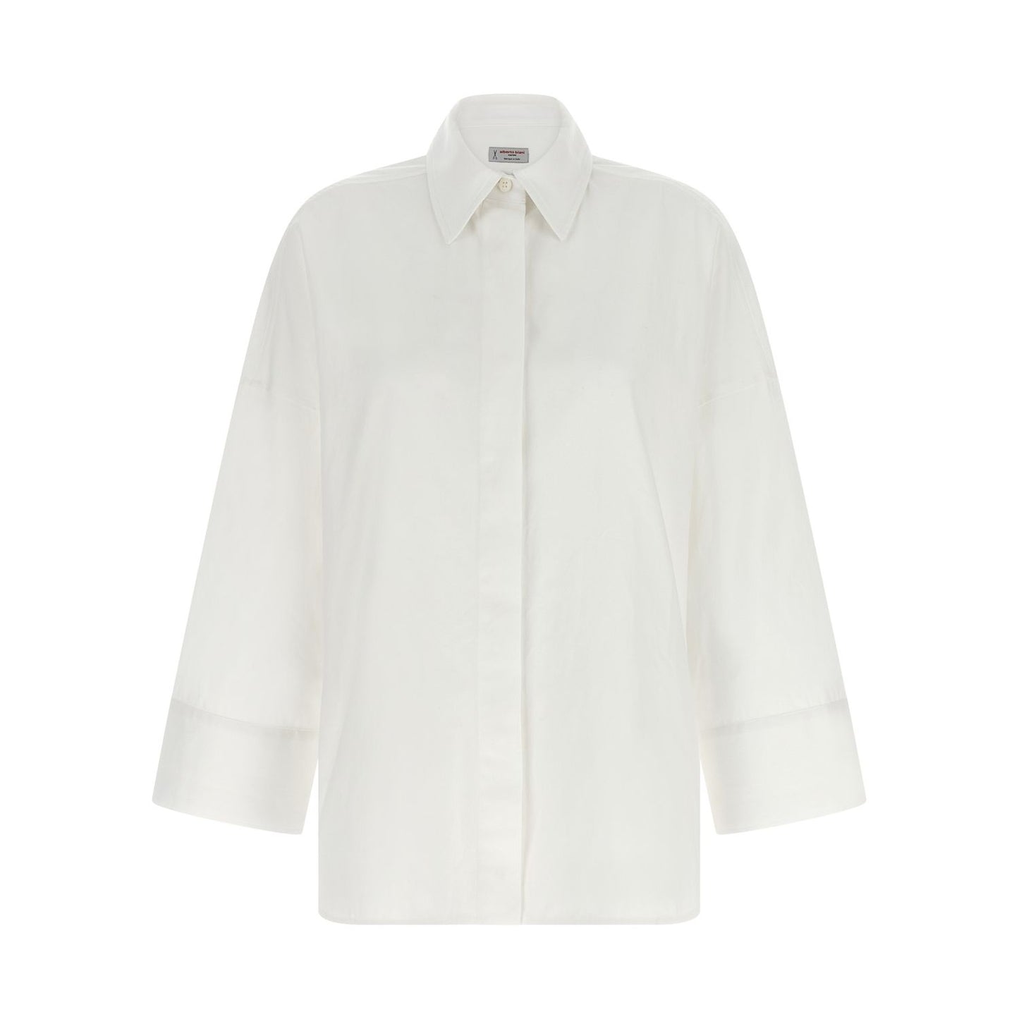 Alberto Biani White Cotton Blouse