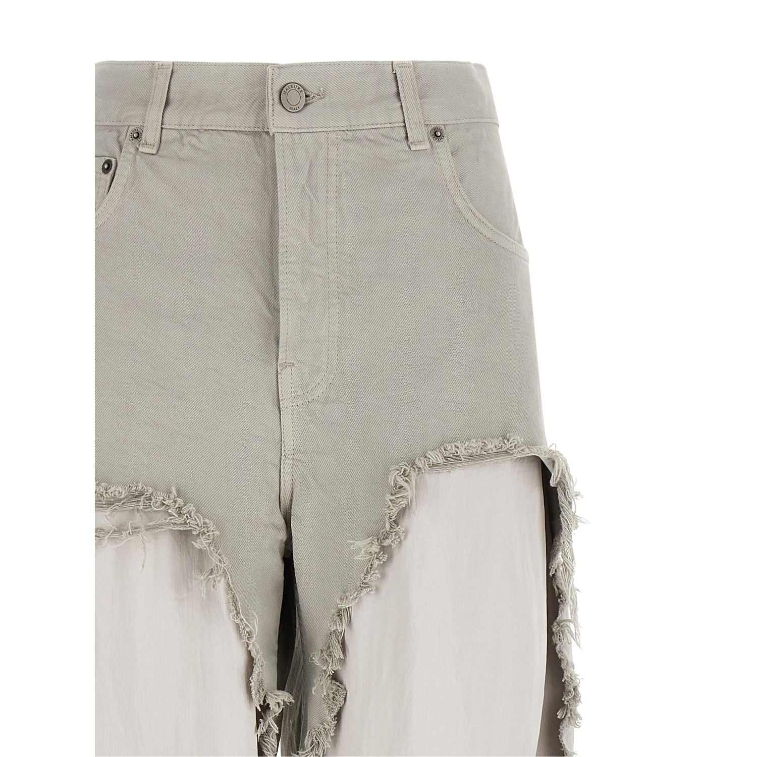 Haikure Gray Cotton Flared Jeans