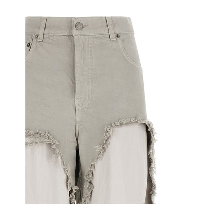 Haikure Gray Cotton Flared Jeans