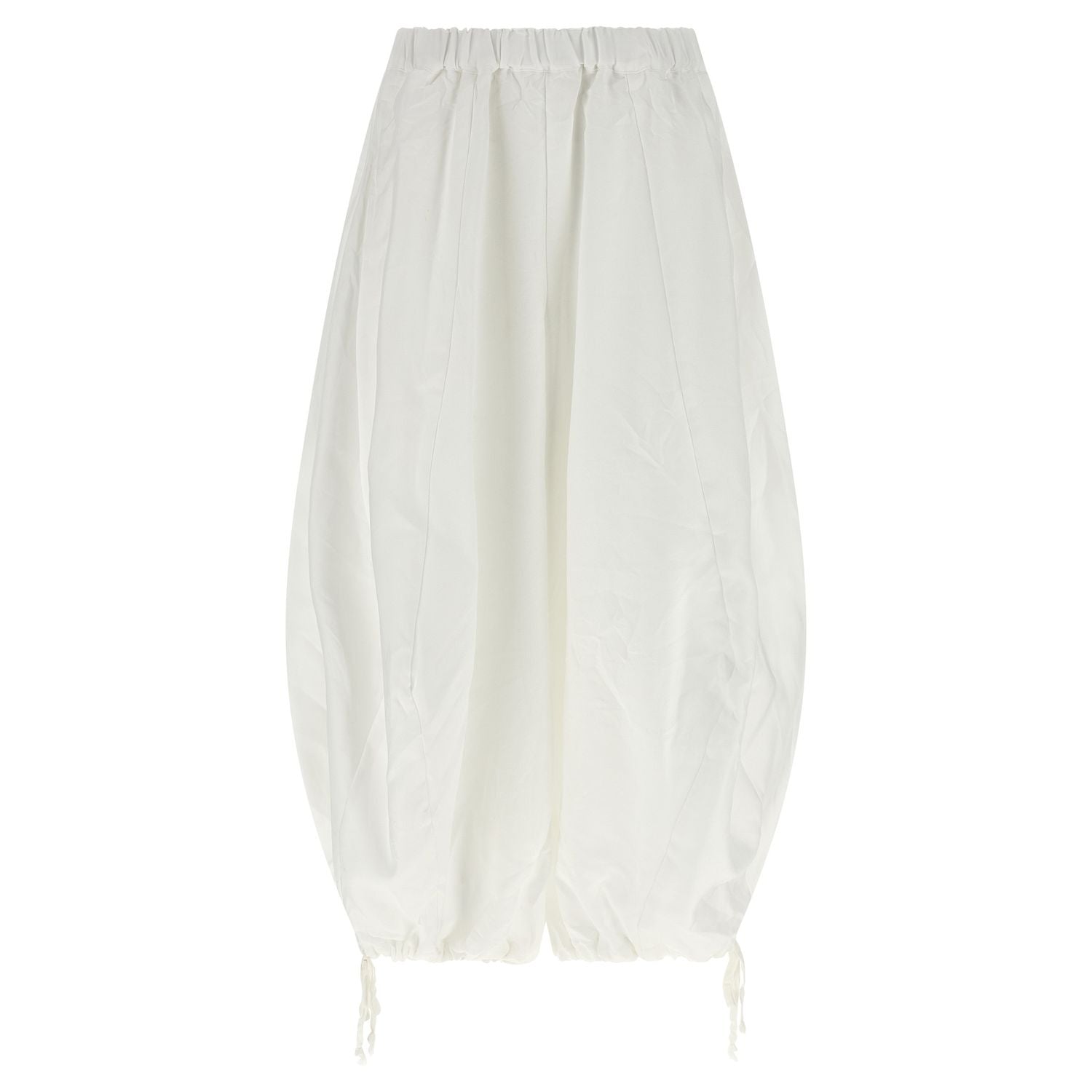 Comme Des Garçons White Polyester Casual Pants