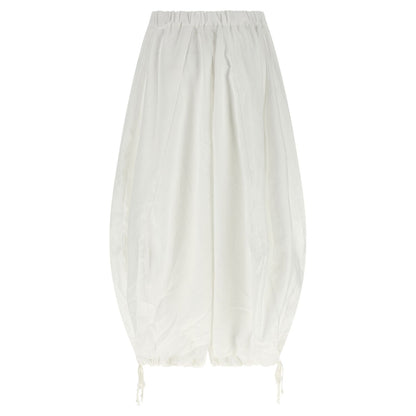 Comme Des Garçons White Polyester Casual Pants