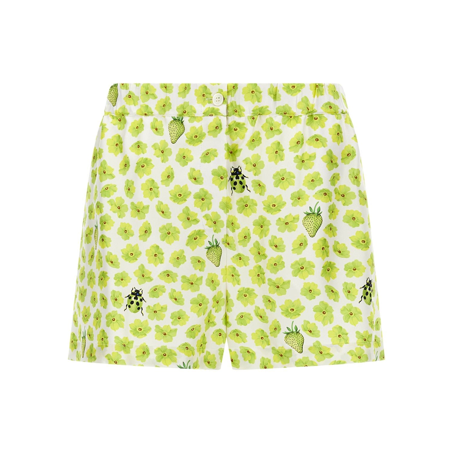 Versace Multicolor Silk Bermuda Shorts