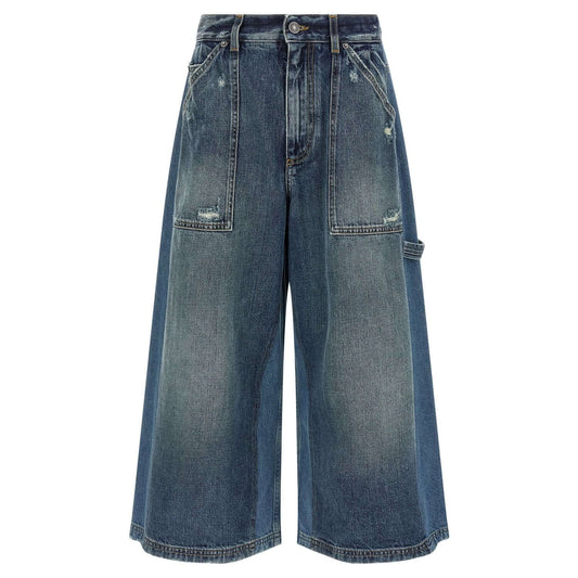 Dolce & Gabbana Blue Cotton Bermuda Shorts