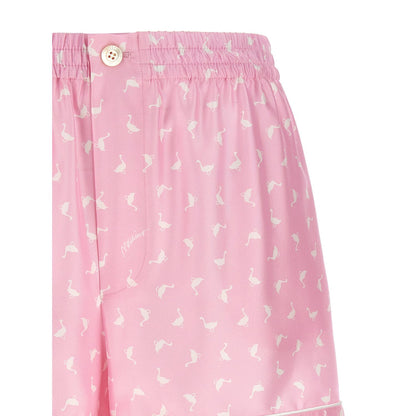 Moschino Multicolor Silk Bermuda Shorts