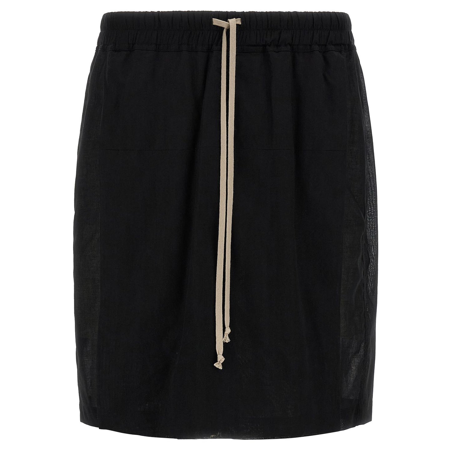 Rick Owens Black Cotton Bermuda Shorts
