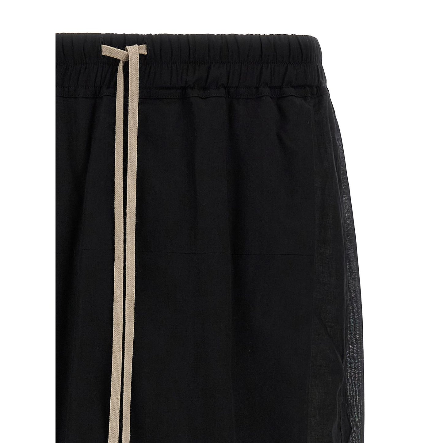 Rick Owens Black Cotton Bermuda Shorts