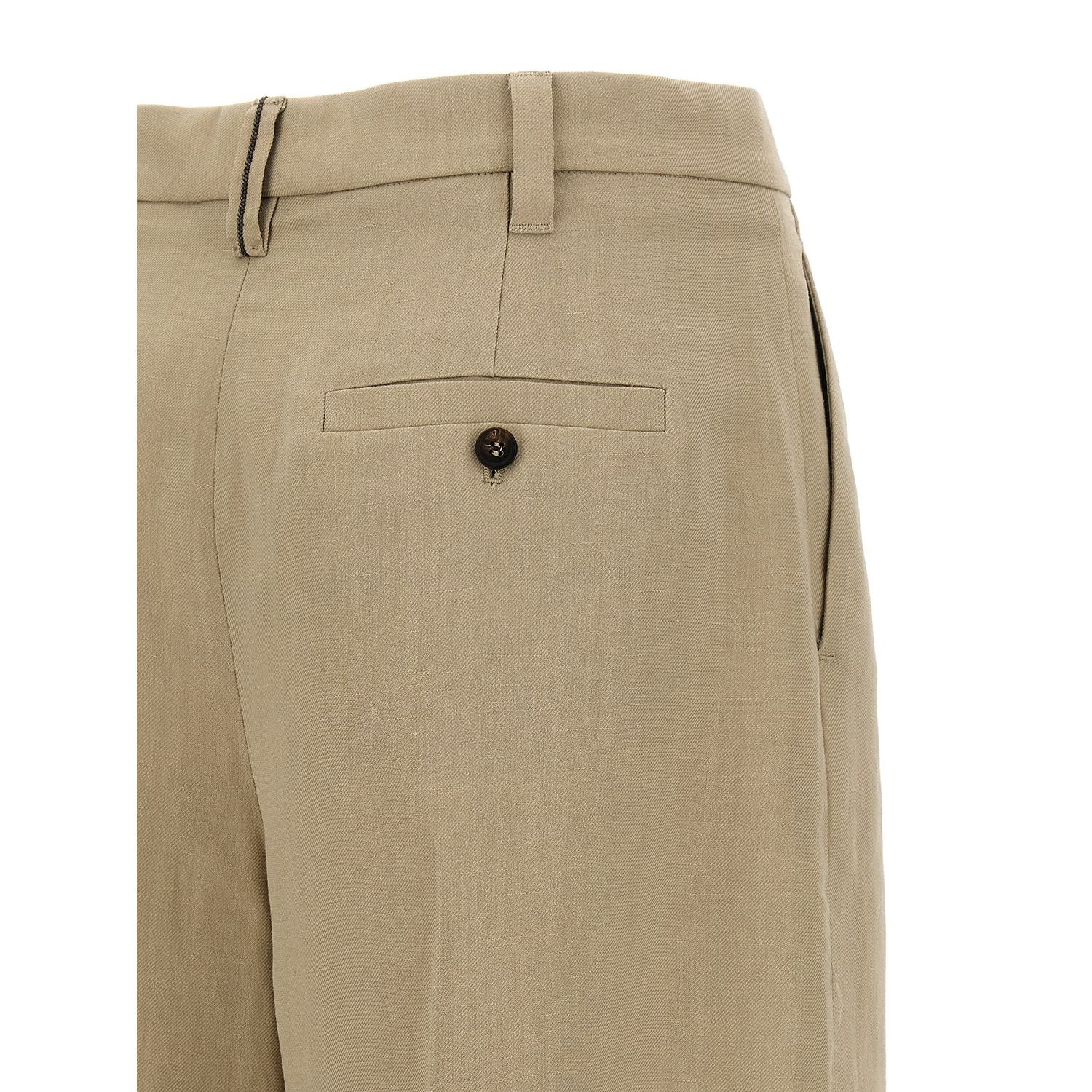 Brunello Cucinelli Beige Viscose Bermuda Shorts