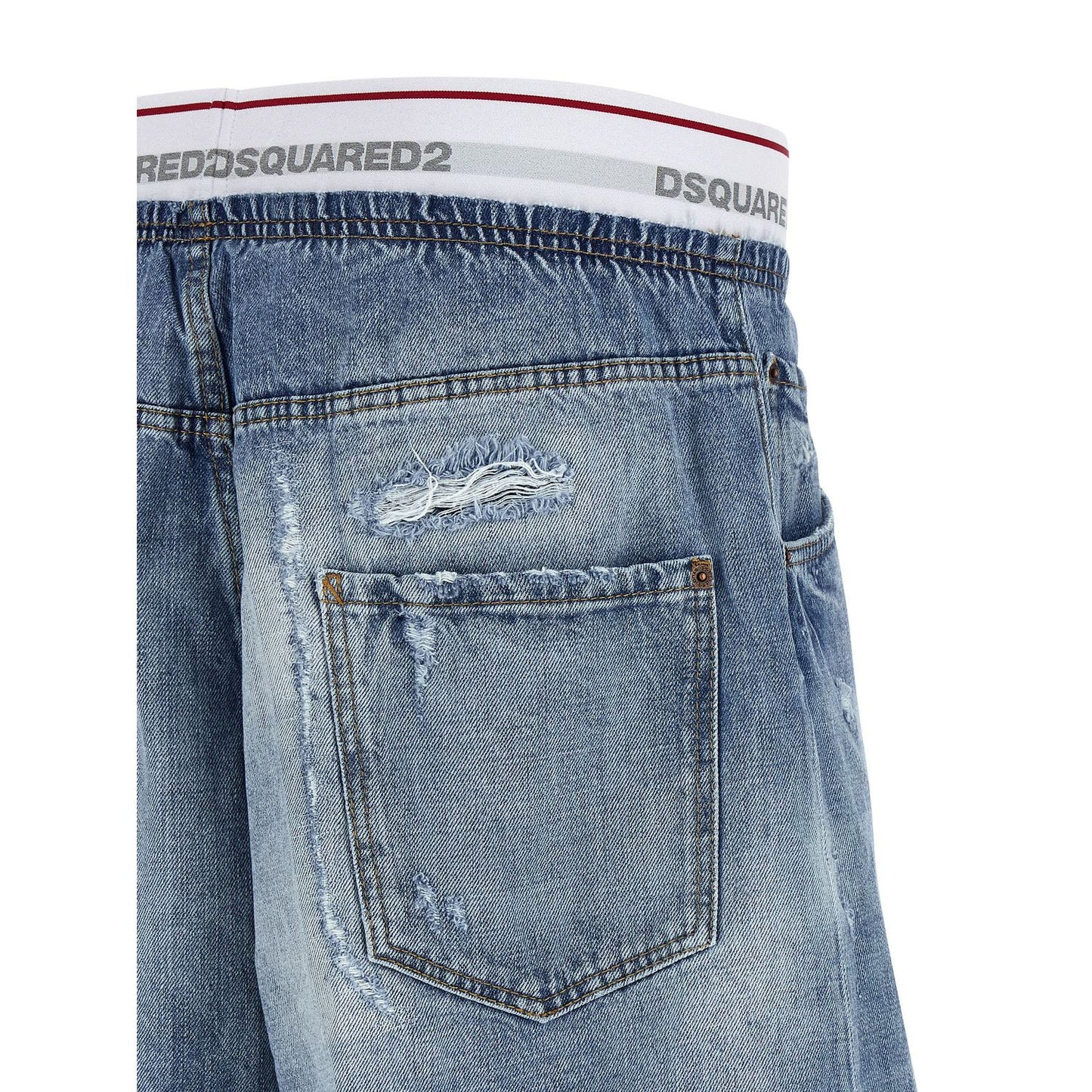 Dsquared² Blue Cotton Bermuda Shorts