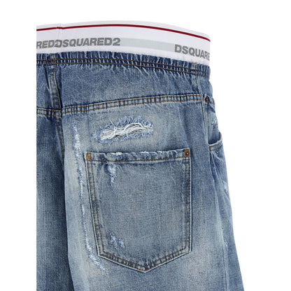Dsquared² Blue Cotton Bermuda Shorts