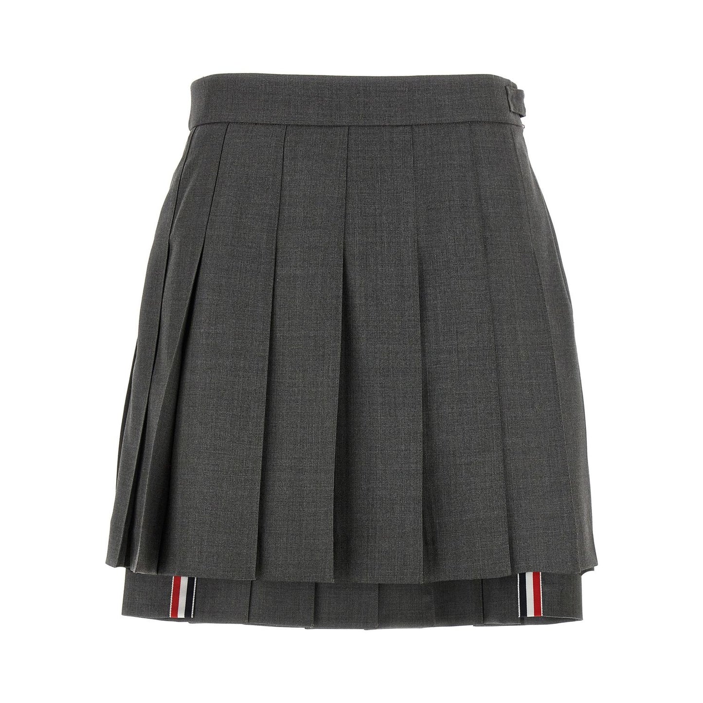 Thom Browne Gray Wool Long Skirt