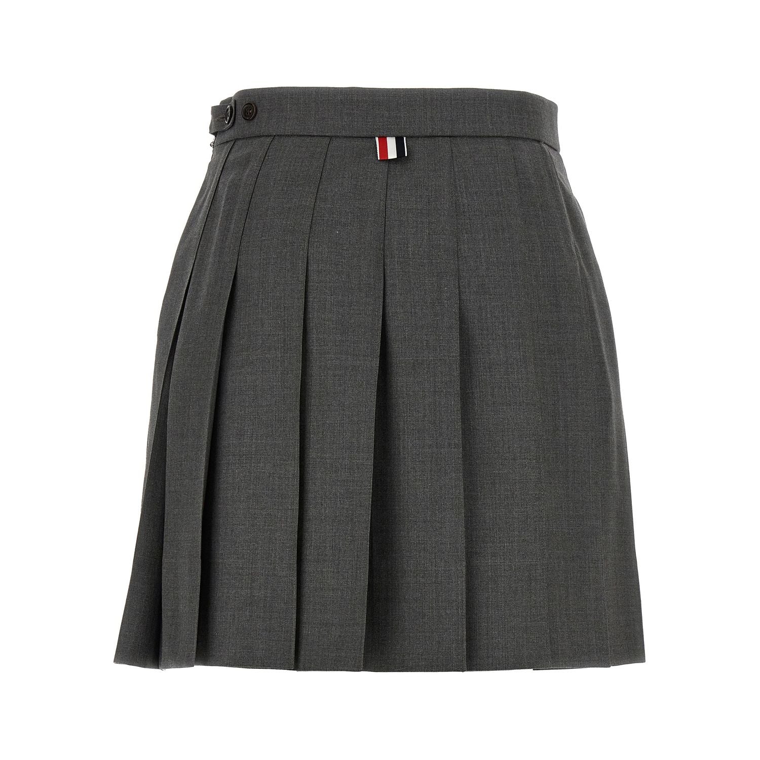Thom Browne Gray Wool Long Skirt