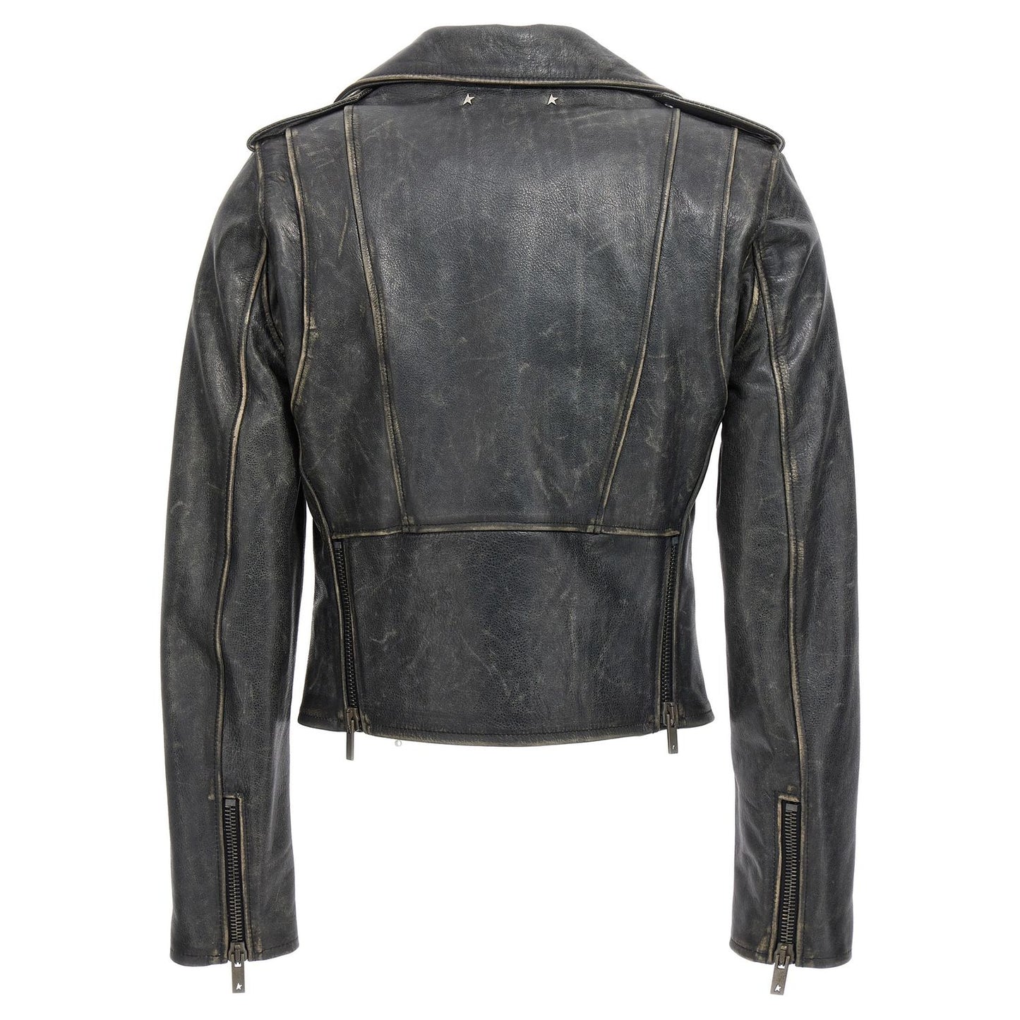 Golden Goose Black Cowhide Leather Jacket