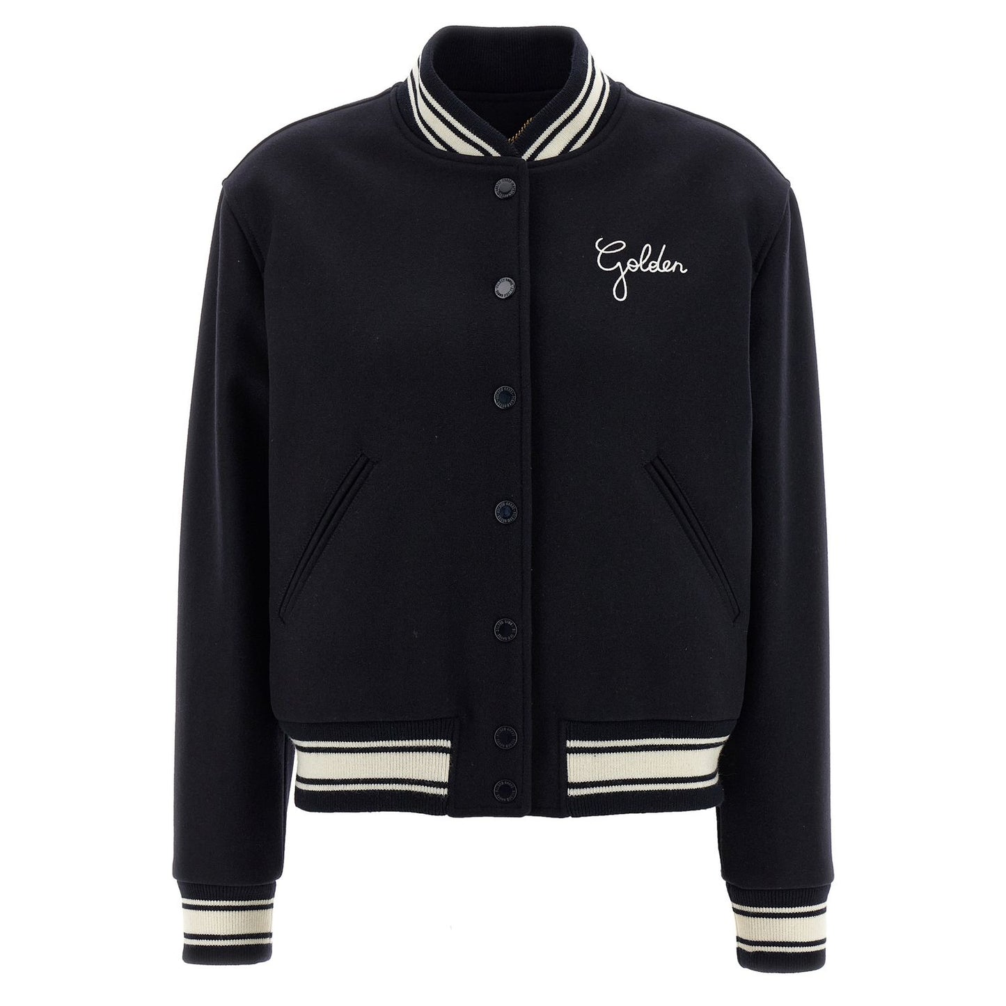 Golden Goose Blue Virgin Wool Bomber