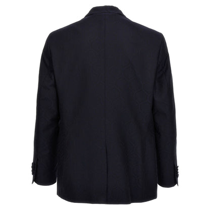 Etro Blue Cotton Blazer