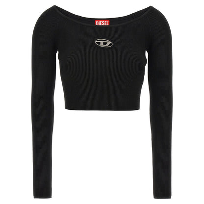 Diesel Black Viscose Cardigan